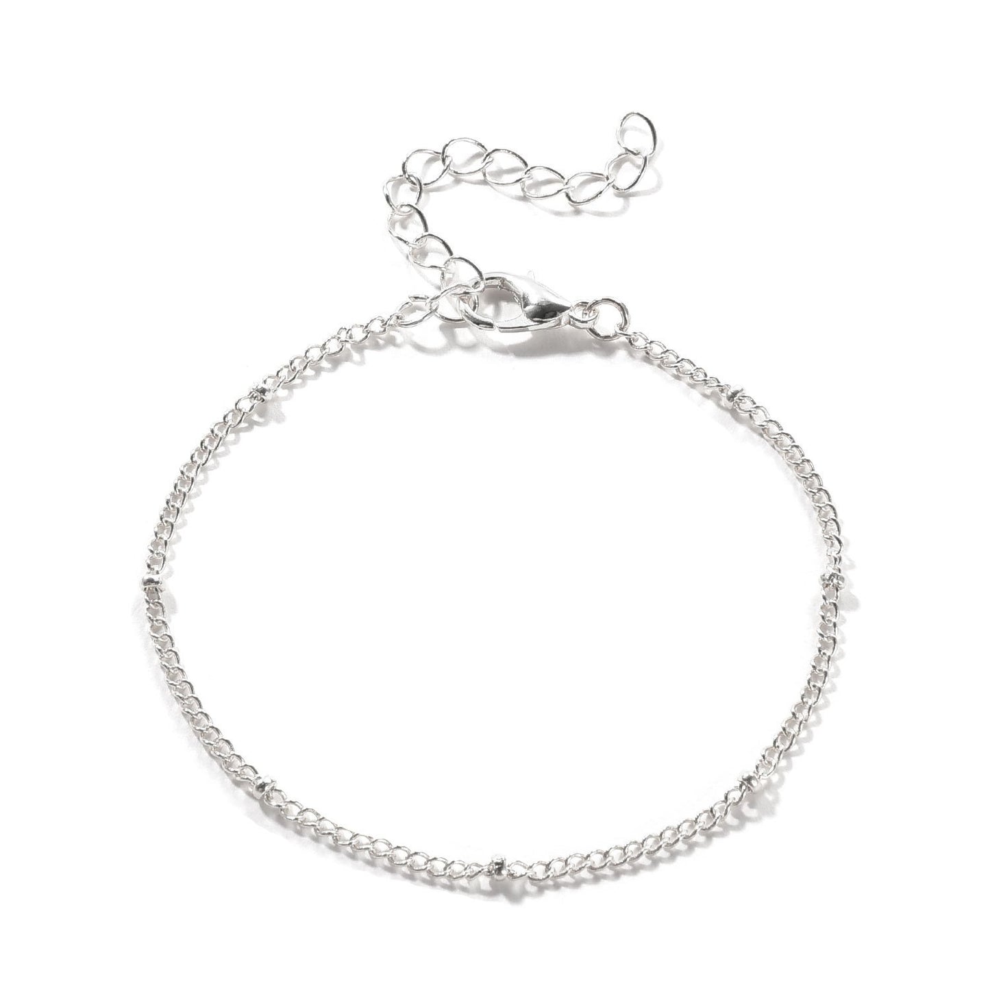 A single-layer bead bracelet with a length of 16.2 and a 5cm extension chain