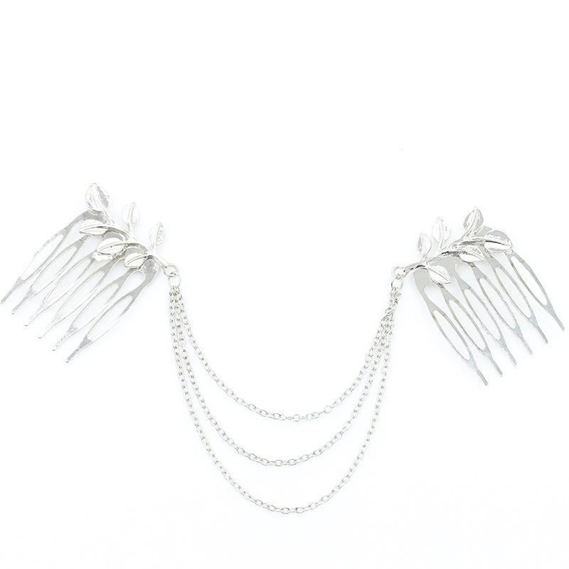 Jewelry leaf chain tassel hair band leaf hair comb insertion comb 2 yuan hair accessories