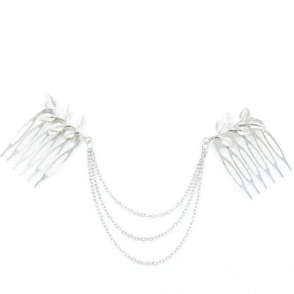 Jewelry leaf chain tassel hair band leaf hair comb insertion comb 2 yuan hair accessories