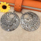 Palace hollow multi-level round wreath earrings Indian ladies earrings
