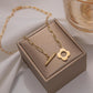 Fashion titanium steel necklace flower ot buckle clavicle chain gold cold necklace simple temperament all-match jewelry