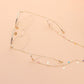 Jewelry Fashion Color Rhinestone Gemstone Glasses Chain Versatile Metal Lightning Pendant Glasses Accessories