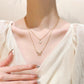 Ins stacked butterfly necklace female fashion niche design double flower pendant clavicle chain net red pendant