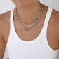 N1254 Retro O-chain Stacked Necklace Personality Exaggerated Creative Stacked Geometric Cold Necklace Female
