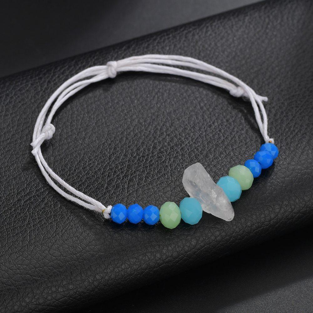 Accessories Pop Stone Crystal Anklet Bohemian Braided Anklet Bracelet Women