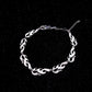 Jewelry Punk Retro Hollow Alloy Flame Earrings Bracelet Necklace Set Chain