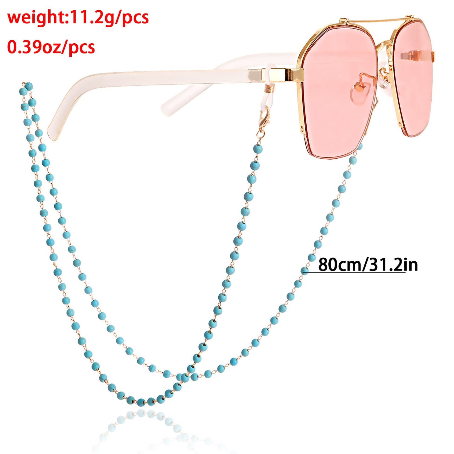Glasses Jewelry Trend Sunglasses Glasses Chain Ornament Heart Mask Hanging Chain Non-slip Accessories