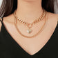 Jewelry Fashion Double Love Pendant Exaggerated Thick Chain Necklace Cold Street Shooting Sweater Chain
