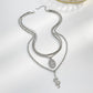 Fashion retro multi-layer snake necklace ins cold metal long sweater chain animal clavicle chain female