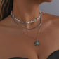 N9956 Jewelry Pearl Resin Sunflower Necklace Female Exaggerated Punk Necklace TikTok