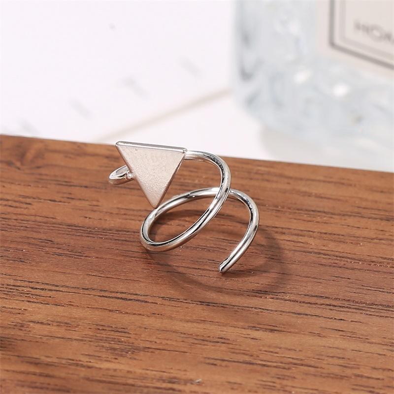 Silver Star Love Rotating Earrings Simple Personality Sexy Temperament Design Sense Earrings Female Internet Celebrity Earrings