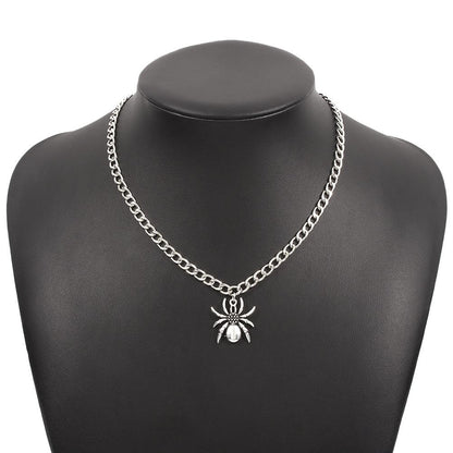 N957 Personality Spider Pendant Necklace Geometric Metal Chain Necklace Fashion Temperament Creative Clavicle Chain