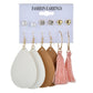 Pop Leather Earrings Bohemian Tassel Love Pearl Combination Set Earrings 6 Pieces Set