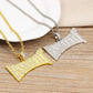 HIPHOP punk men's unisex pendant ESSKEETIT letter diamond hip-hop necklace jewelry
