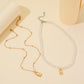 Jewelry Temperament Minor Frosted Crystal Beads Clavicle Necklace Creative Double Layered Love Lock Necklace