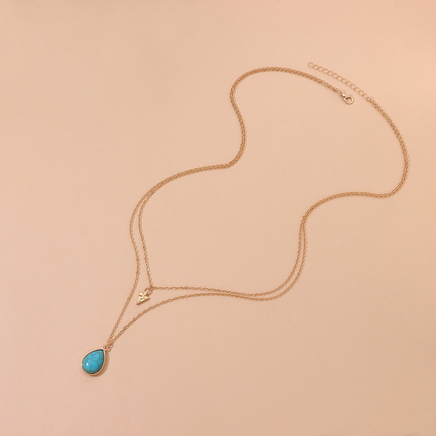 Jewelry fashion gold turquoise pendant necklace female punk trend cross pendant necklace