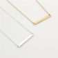 Fashionable small jewelry simple one word horizontal bar necklace