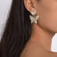 1646 Jewelry Sweet and Simple Butterfly Earrings Full of Diamond Temperament Earrings Niche Personality Cold Earrings