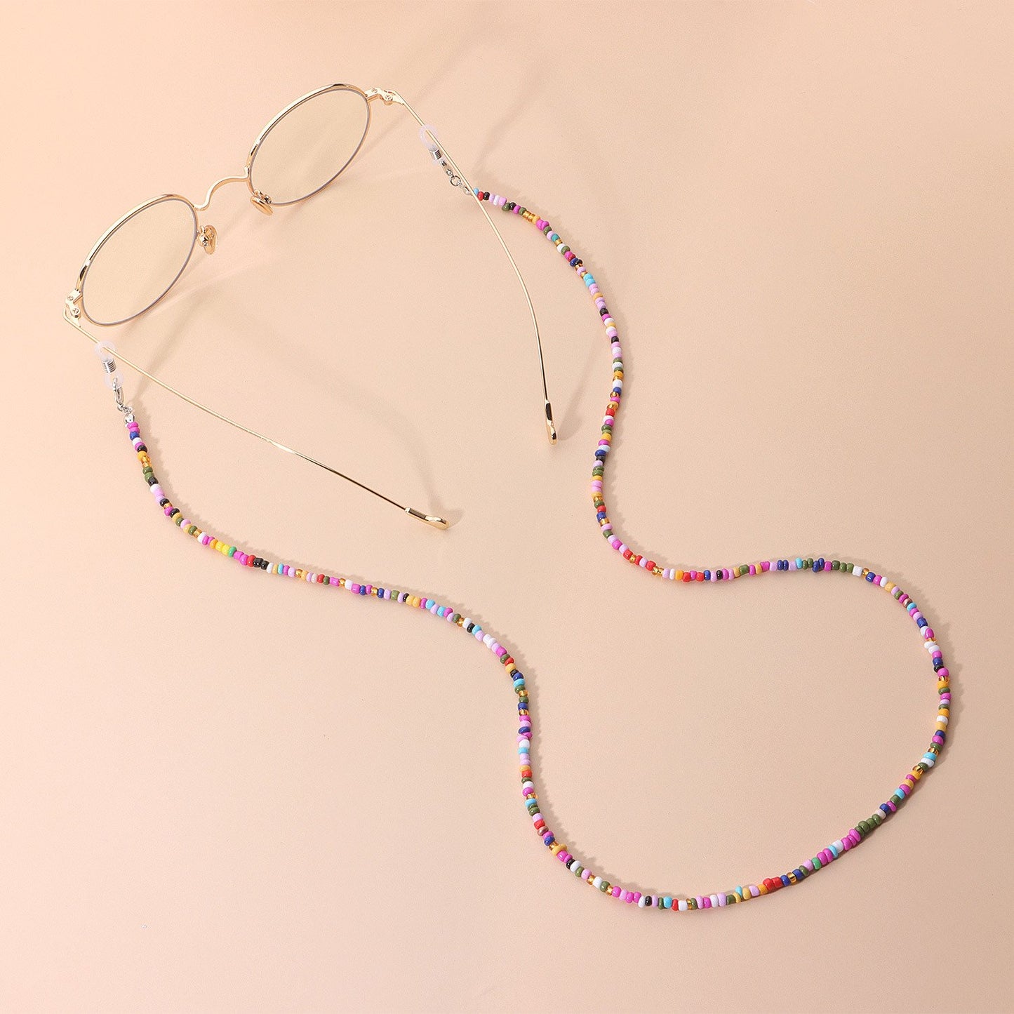 Jewelry Popular Rice Beads Glasses Chain Versatile Personality Mask Accessories 9-Piece Set