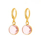 ins color transparent crystal earrings fashion light luxury French mini water drop earring temperament simple earrings