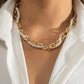 Jewelry Retro Personality Pearl Chain Wrapping Necklace Fashion Simple Geometric Clavicle Necklace Women