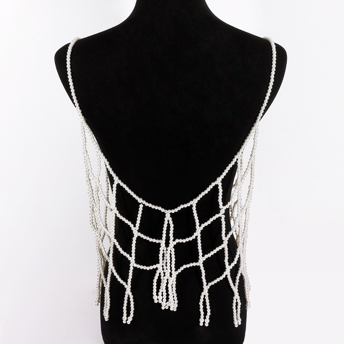 C418 Jewelry Sexy Pearl Tassel Exaggerated Body Chain Retro Net Red Atmospheric Elegant Accessories