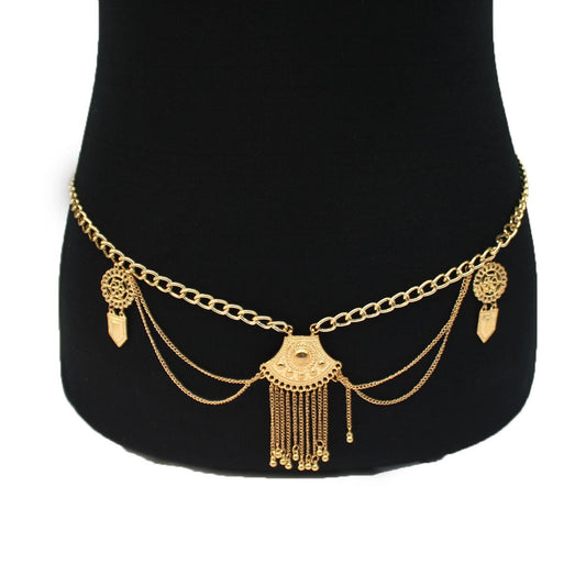 Accessories Bohemian Fashion Hipster Waist Chain Female Shield Tassel Waist Accessories