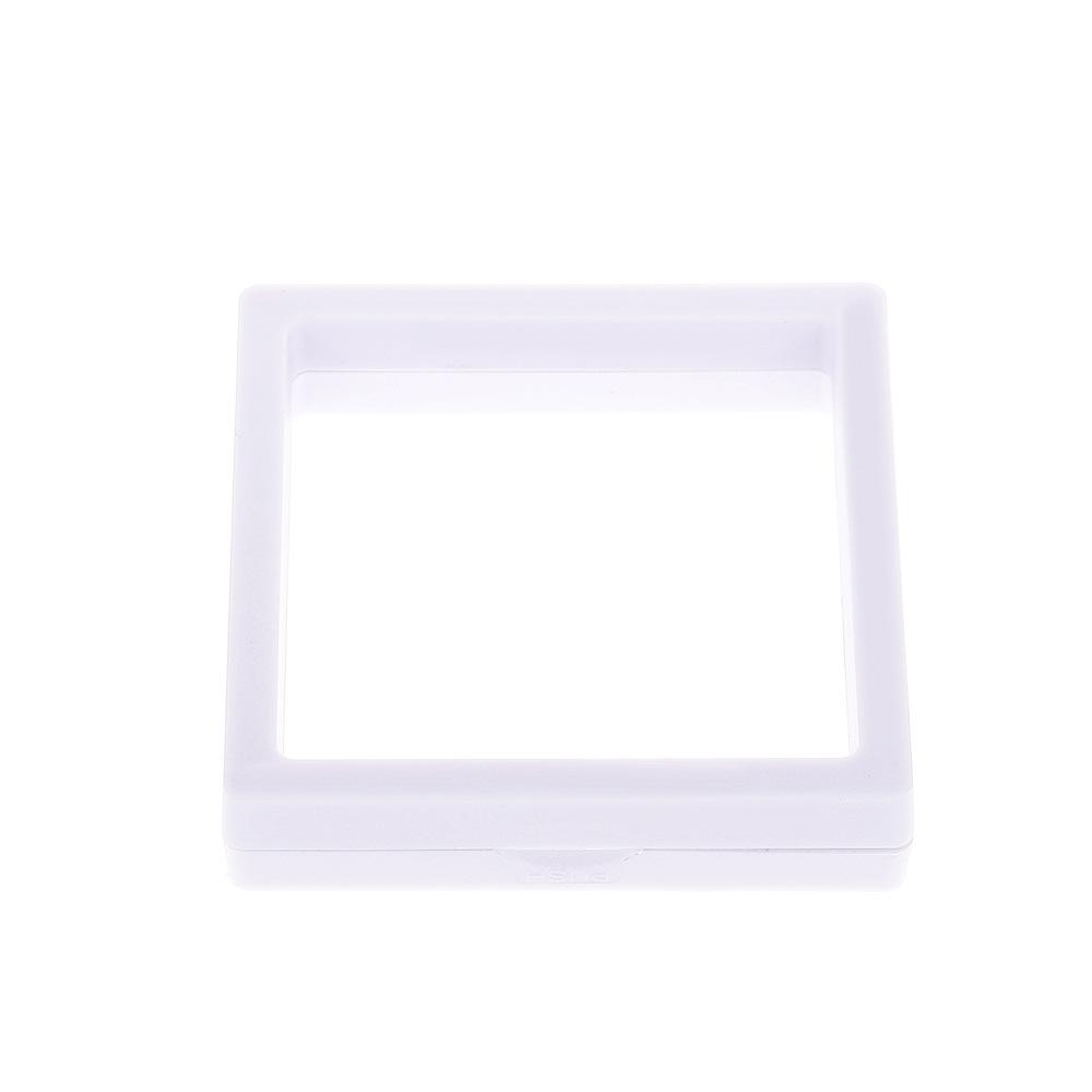 Transparent floating display jewelry box black and white two-color gift box simple jewelry storage box