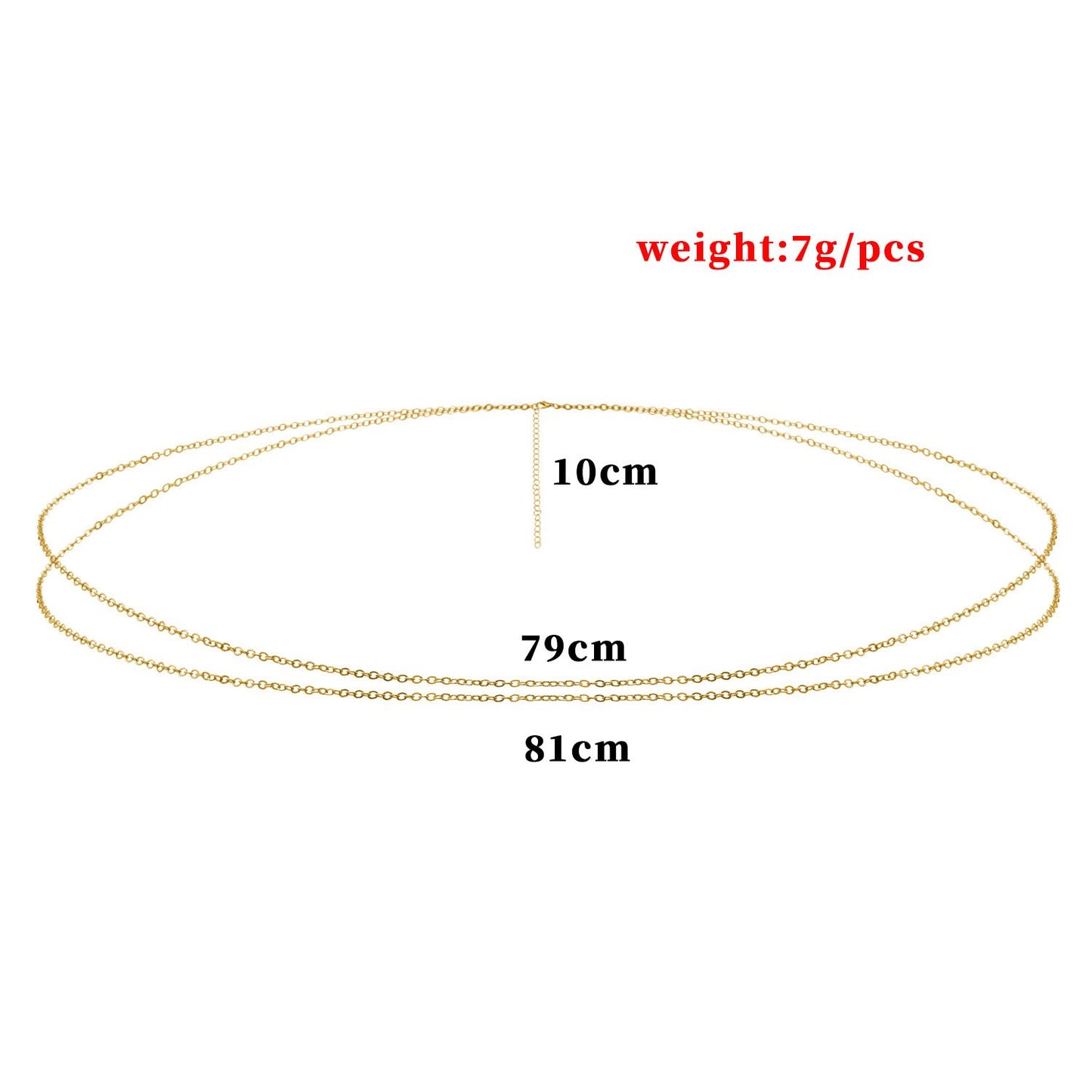 Fashion Sexy Waist Chain Women Metal Long Tassel Waist Chain Double Layer Body Chain