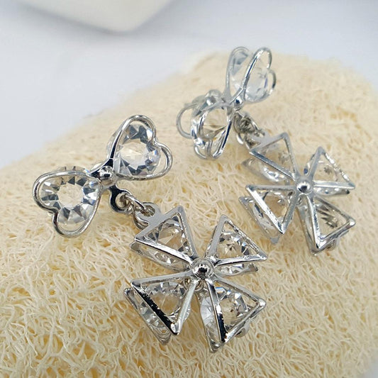 Creative Earrings Bow Knot Flower Stud Earrings Ear Jewelry Alloy Earrings Fashion Boutique Earrings