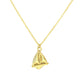 18 Years Jewelry Fashion Simple Sailboat Necklace Sailboat Shape Pendant Electroplated Gold and Silver