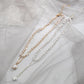 Ins net red simple double-layer pearl necklace temperament short collarbone chain female tide choker necklace