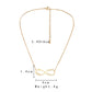 Trendy simple stainless steel English letters inverted ⑧ infinity cut name necklace titanium steel sexy necklace
