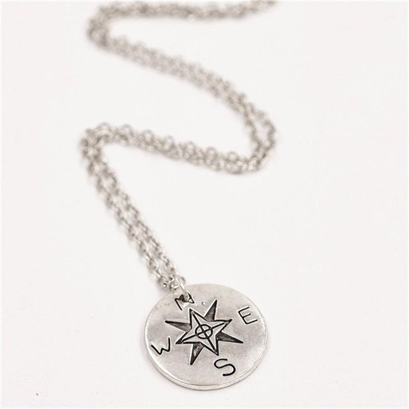 Export Jewelry Compass Compass Necklace Clavicle Chain