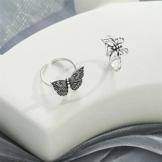 Hollow butterfly ring girl student simple cute personality fashion retro ring boudoir honey ins small jewelry