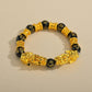 Gold Pixiu Bracelet Obsidian Color Leather Hugh Buddha Beads Bracelet for Men and Women Gift Set X Accessories