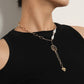 Jewelry Variety Wear Peach Heart Pendant Necklace Female Simple Geometric Ring Leopard Pearl Necklace