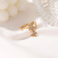 Beautiful Butterfly Ring Sweet Micro-inlaid Zircon Open Ring Exquisite Ladies Hand Jewelry Index Finger Ring