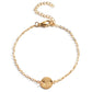 Boutique Gift Ladies Autumn Round Copper Pendant Simple Bracelet