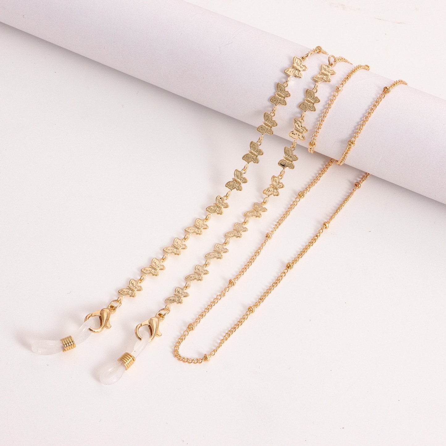 Mask hanging chain glasses chain love five-pointed star butterfly mask chain leaf metal glasses chain