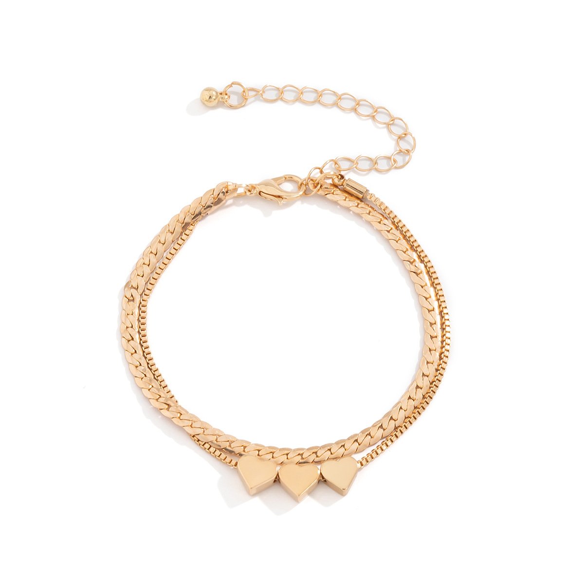 Jewelry Hip Hop Retro Metal Thin Chain Necklace Female Simple Versatile Heart Shaped Clavicle Necklace