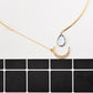 Fashion Jewelry Simple Elegant Diamond Moon Drop Ladies Short Necklace Necklace