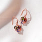 Earrings celebrity temperament micro-inlaid zircon earrings female simple color diamond car earrings
