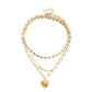 Jewelry love-shaped pendant multi-layer trend choker cold temperament metal love pendant female
