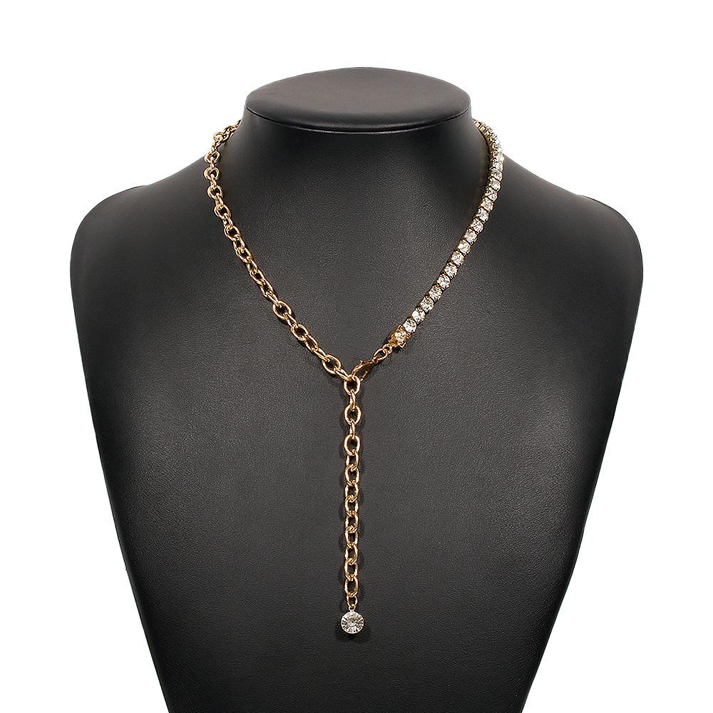 N8753 Chain Tassel Necklace Female Claw Chain Stitching Personality Simple Back Chain Niche Temperament Y-shaped Necklace