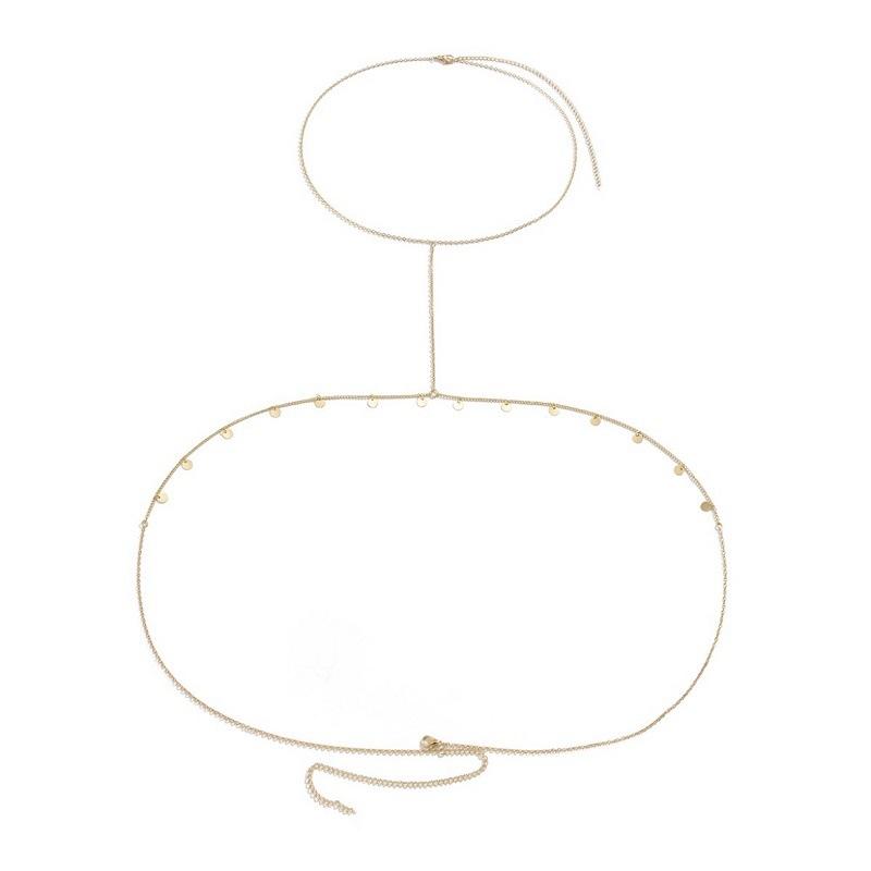 Jewelry Sexy Personality Sequin Tassel Necklace One-piece Chest Chain Night Bikini Chest Jewelry Women