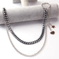 Jewelry drop oil letter pendant double chain metal ring accessories trend men and women body chain