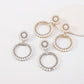 E1447 Exaggerated Circle Earrings Pearl Rhinestone Temperament Light Luxury Earrings Personality Lady Fashion Earrings