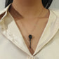 Ins dripping oil rose pendant collarbone chain retro fashion creative rose necklace gift for girlfriend