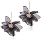 2E4472 Vacation Fairy Fabric Large Petal Flower Earrings Mori Earrings Feminine Fresh Earrings